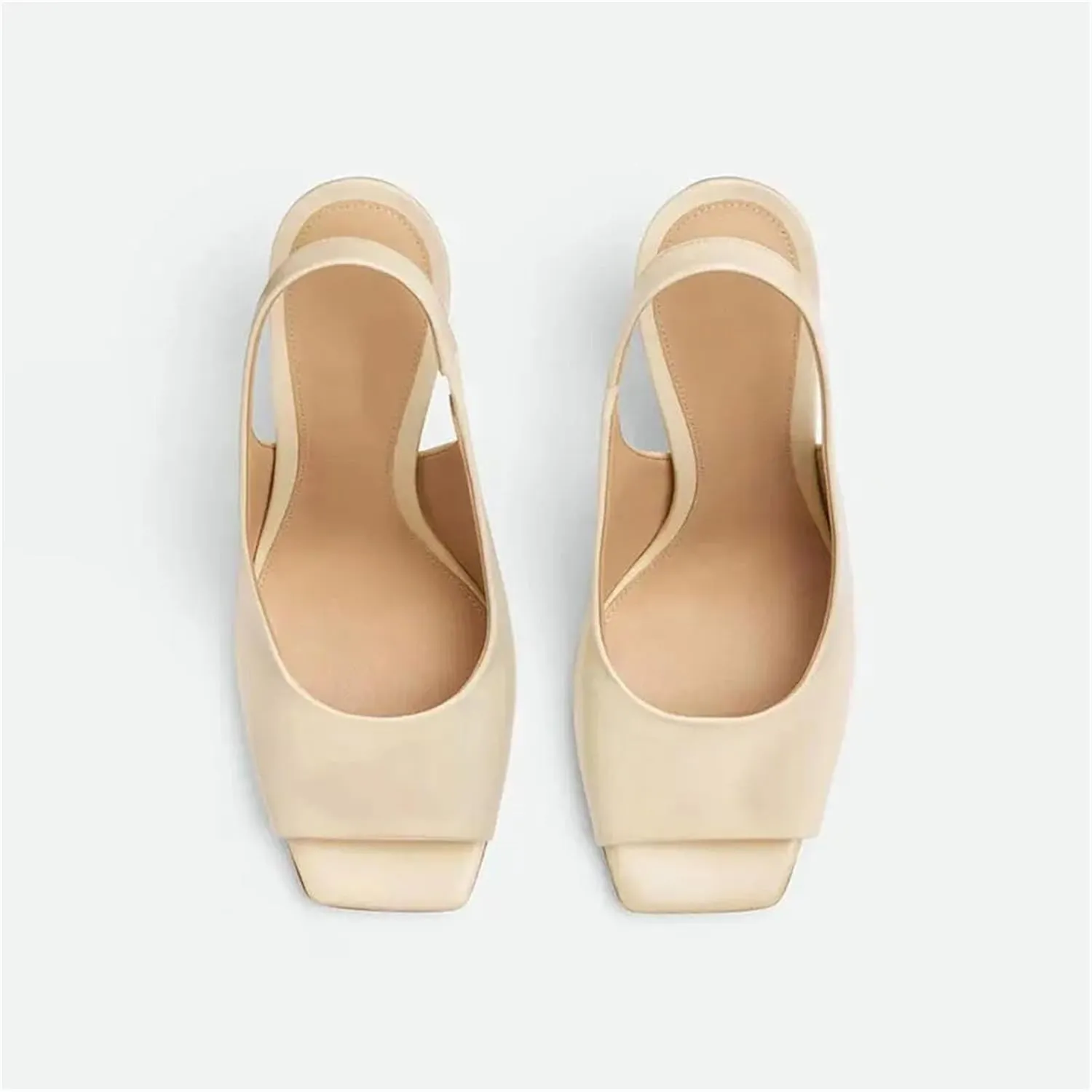 Women's Fish Mouth Sandals - Back Strap Ultra Thin Heel