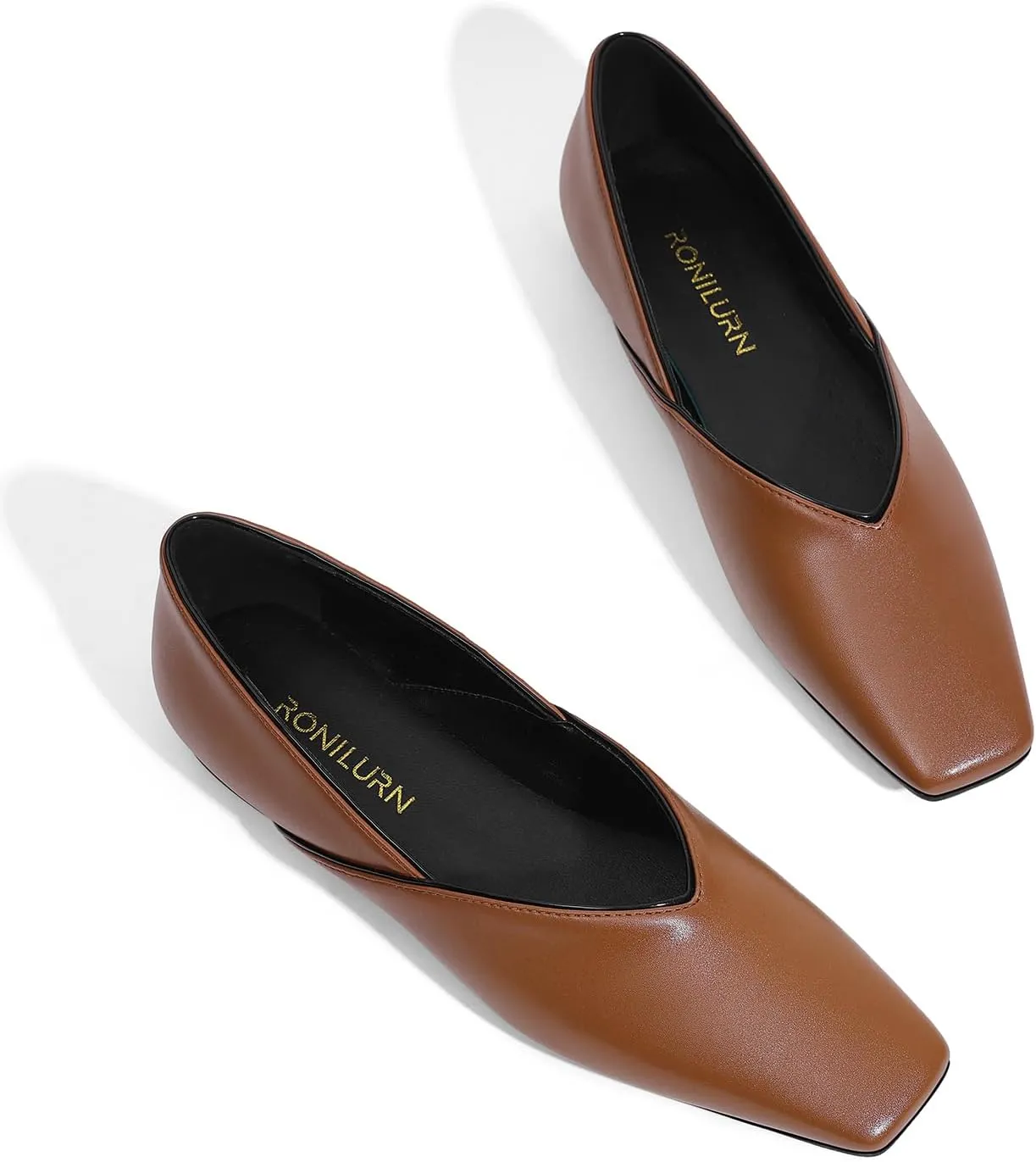 Women's Flats Comfortable Square Toe Ballet Flats Slip On Casual Dress Shoes Flats for Women
