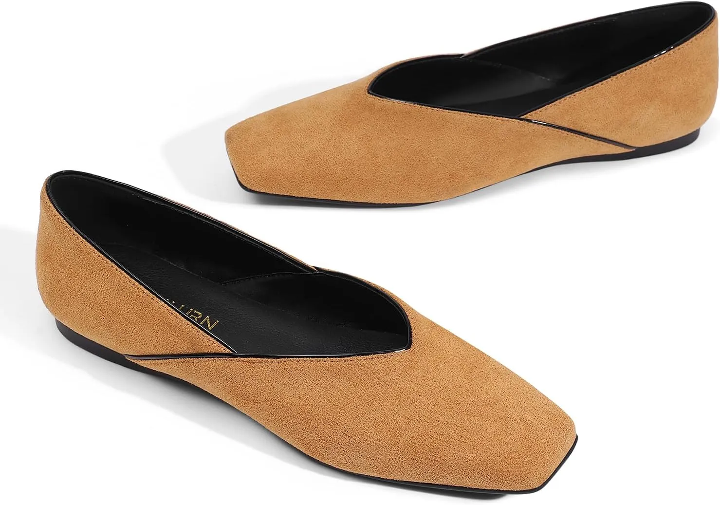 Women's Flats Comfortable Square Toe Ballet Flats Slip On Casual Dress Shoes Flats for Women