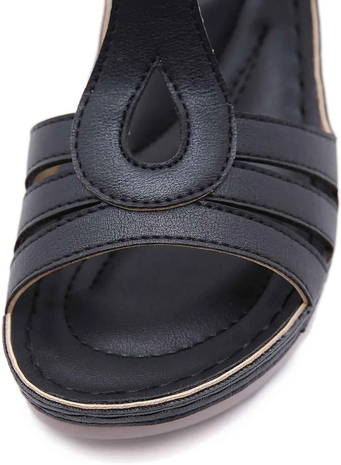 Women's High Heel Sandals Comfortable Open Toe Casual Slip On Summer Footwear for Vacation Work Date and Everyday Use