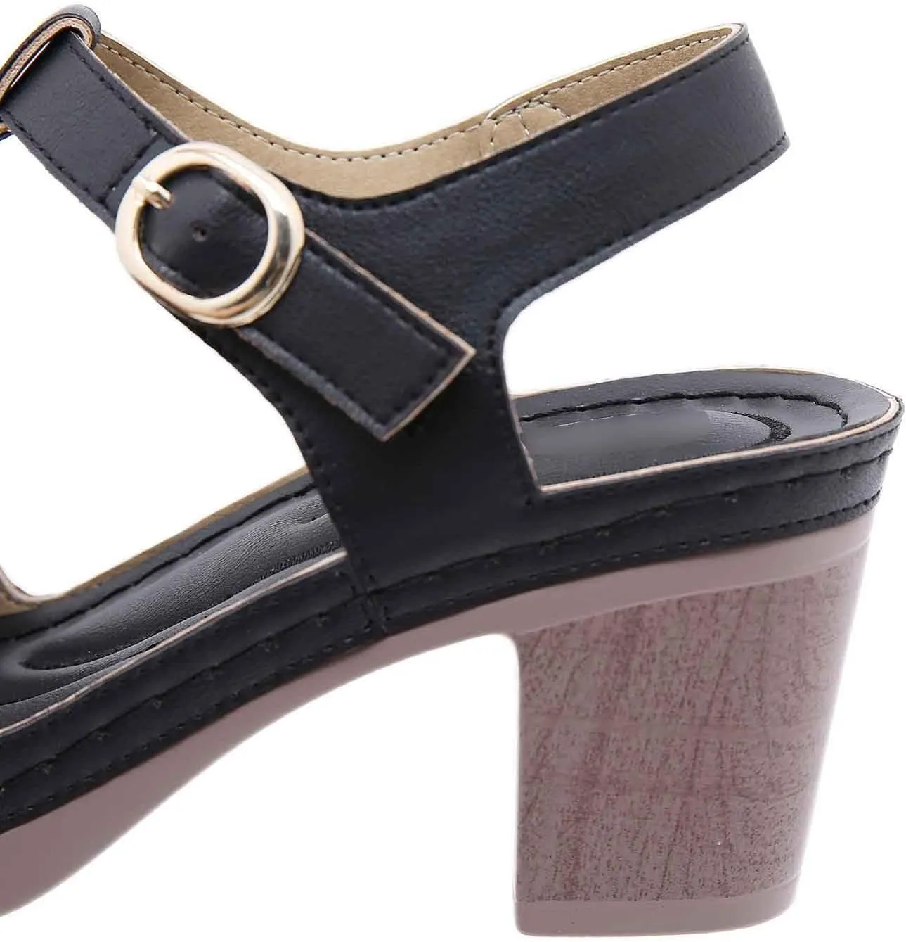 Women's High Heel Sandals Comfortable Open Toe Casual Slip On Summer Footwear for Vacation Work Date and Everyday Use