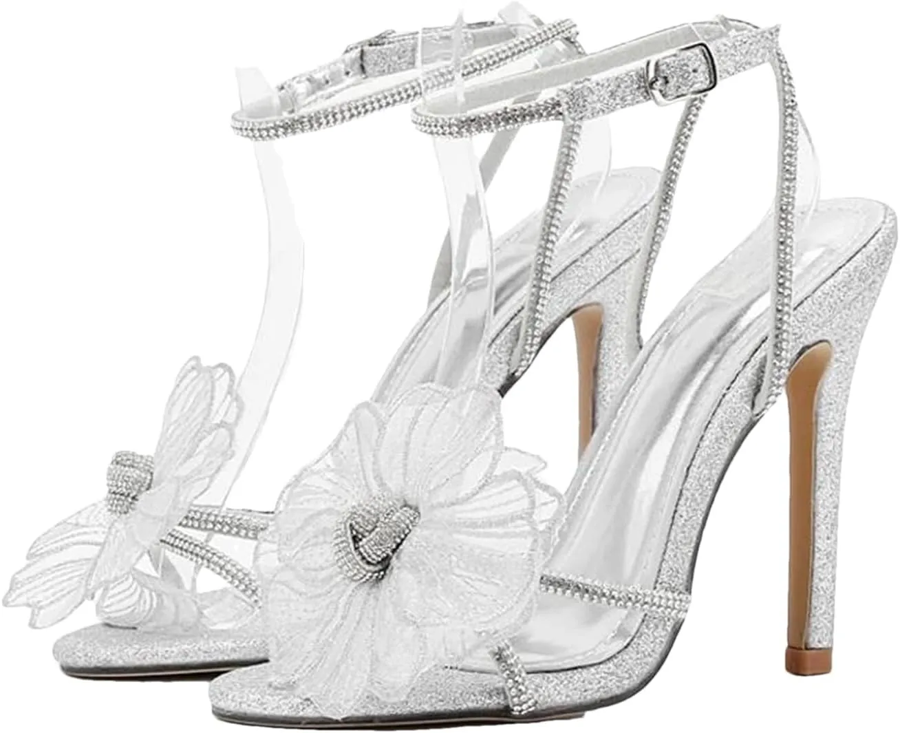 Women's Sequin Sandals - Crystal Rhinestone Wedding Party Heels