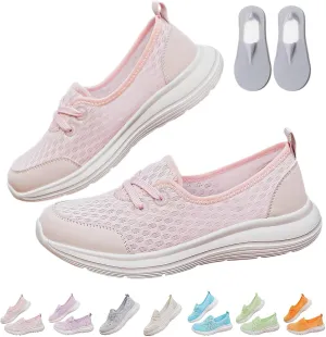 Women's Soft Sole Mesh Comfort Orthopedic Shoes, Lightweight Soft Solecomfortable Flat Arch Support Walking Shoes,Slip Ins Sneakers Ladies