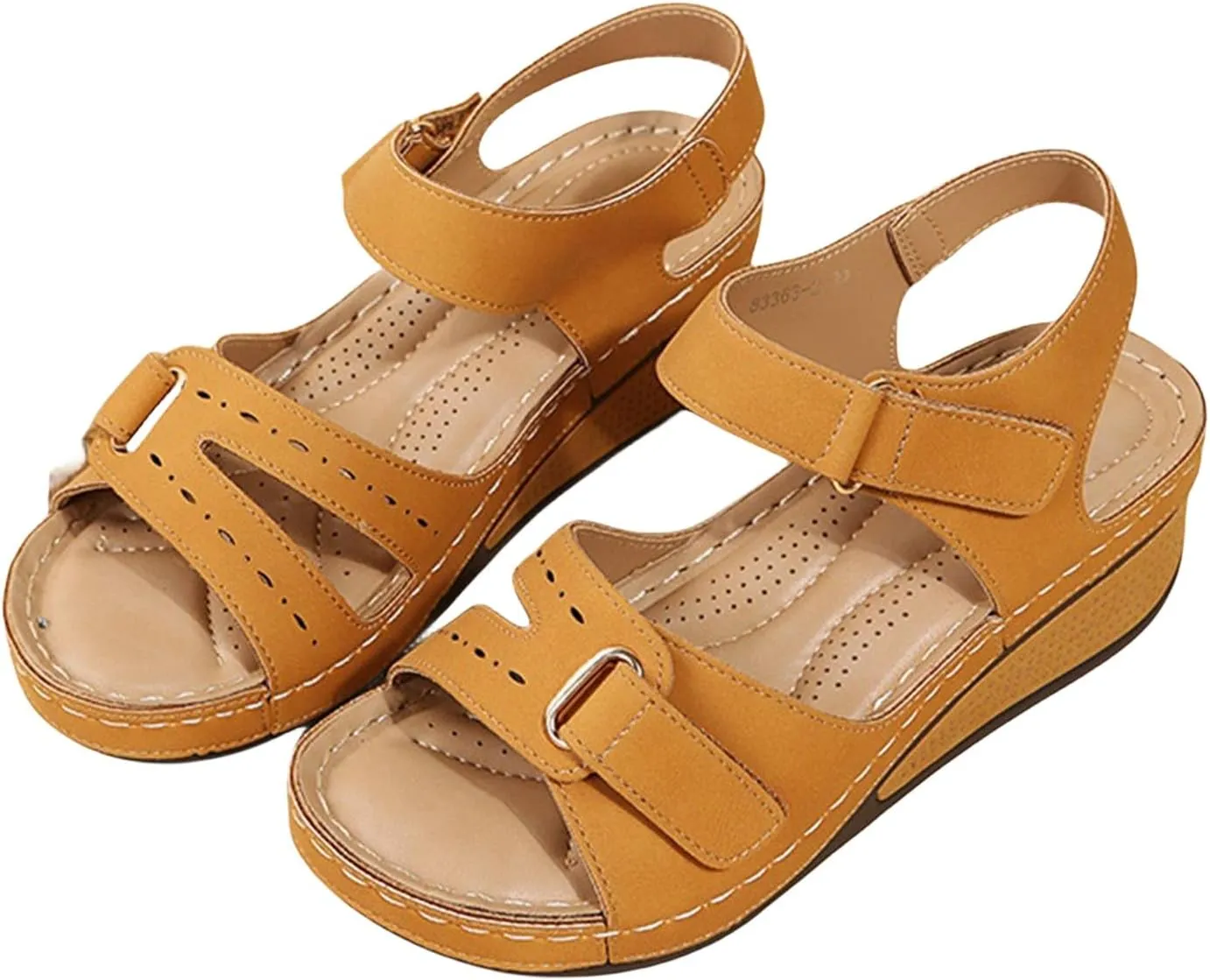 Womens Summer Sandals with Arch Support Comfort Wear Orthowear Shoes Wide Width Open Toe Flats Orthopedic Shoes Lightweight Breathable Roman Style Sandals for Vacation Beach Walking Casual Shoe