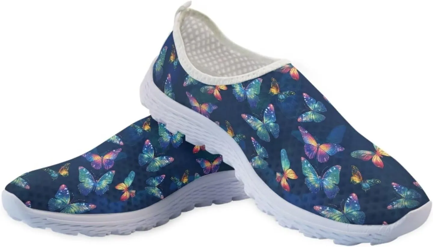 Womens Walking Shoes Slip-on Leisure Shoe Lightweight Breathable Casual Soft Sole Ladies Mesh Dog Walking Shoes