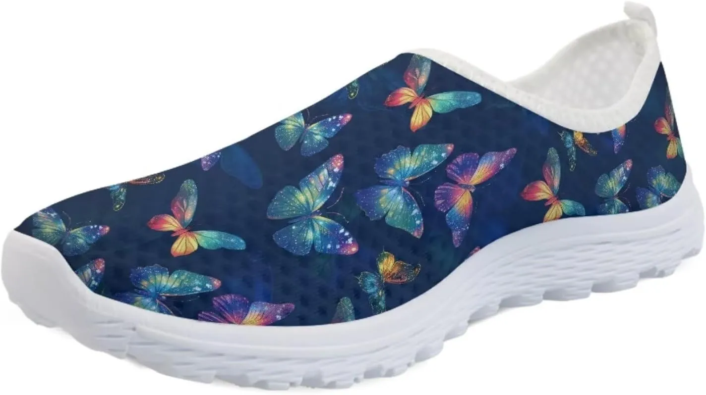Womens Walking Shoes Slip-on Leisure Shoe Lightweight Breathable Casual Soft Sole Ladies Mesh Dog Walking Shoes