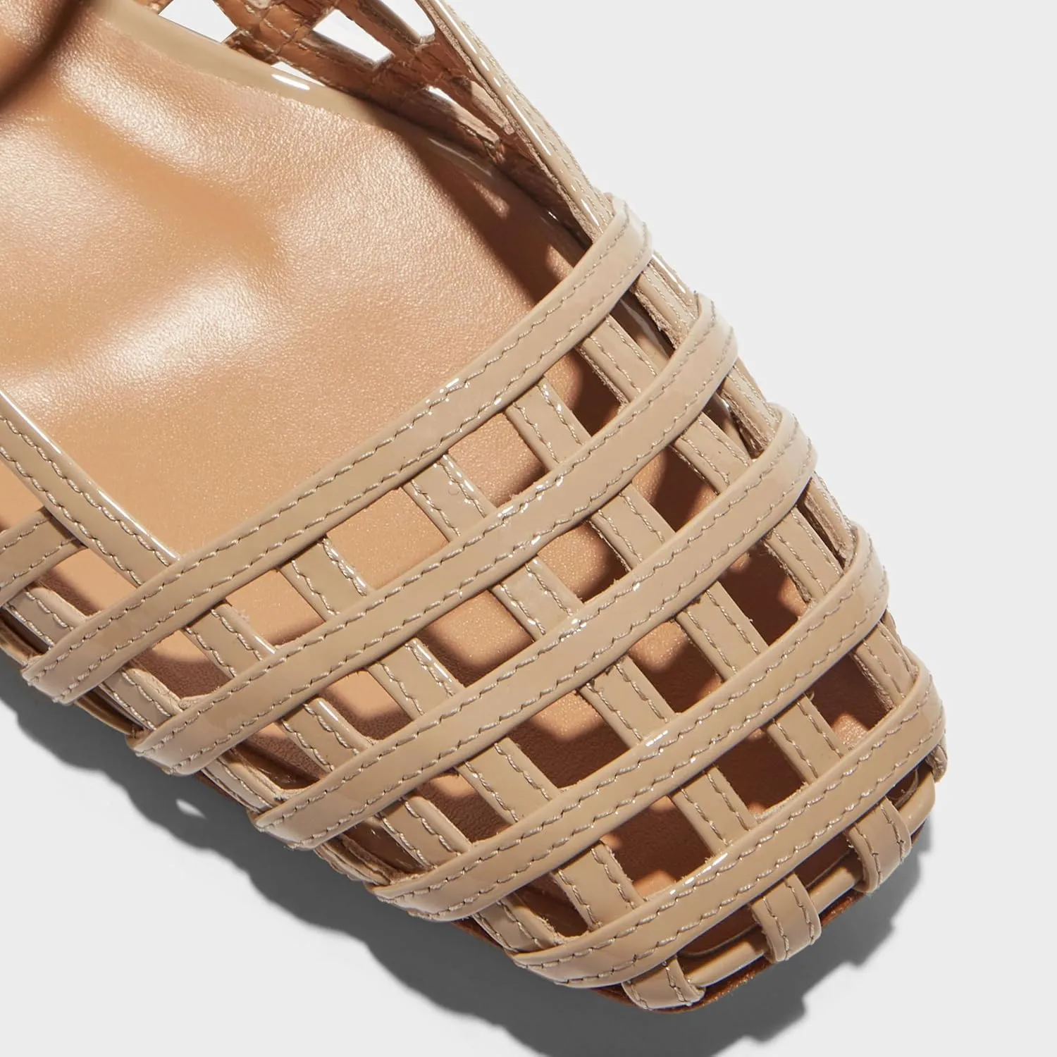 Woven Ballet Flats for Women with Square Toe Breathable Mary Jane Flat Shoes Stylish Buckle Strap