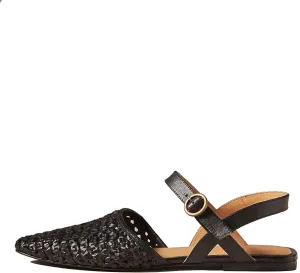 Woven Slingback Flats for Women Stylish and Breathable Sandals with Pointed Toe Design Comfortable and Elegant