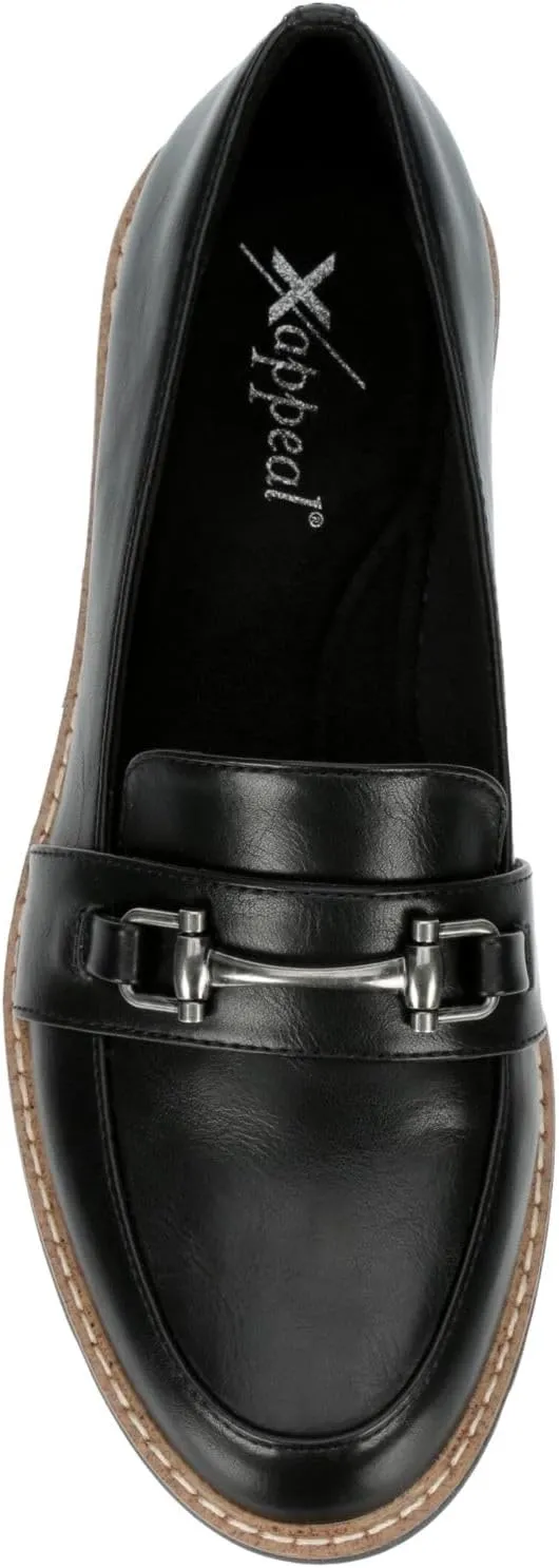 XAPPEAL Nellie - Women's Chunky Lug Sole Two-Tone Penny Loafers