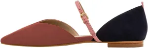 XYD Women Girls D'Orsay Ballet Flats Stylish Pointed Toe Strap Slip On Sandals No-Heel Comfortable Walking Office Campus Dress Shoes