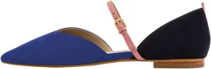 XYD Women Girls D'Orsay Ballet Flats Stylish Pointed Toe Strap Slip On Sandals No-Heel Comfortable Walking Office Campus Dress Shoes