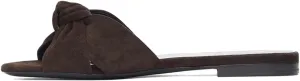 XYD Women Open Round Toe Bowknot Crossover Flats & Block Heel Sandals Slip On Mule Backless Slides Casual Dressy Cute Dress Casual Shoes
