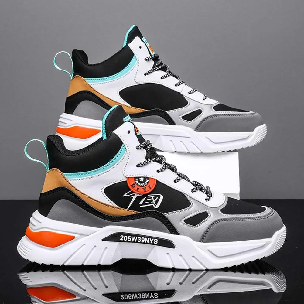 YAXE Unisex’s Lace-up Fashion Chunky Dad Sneakers