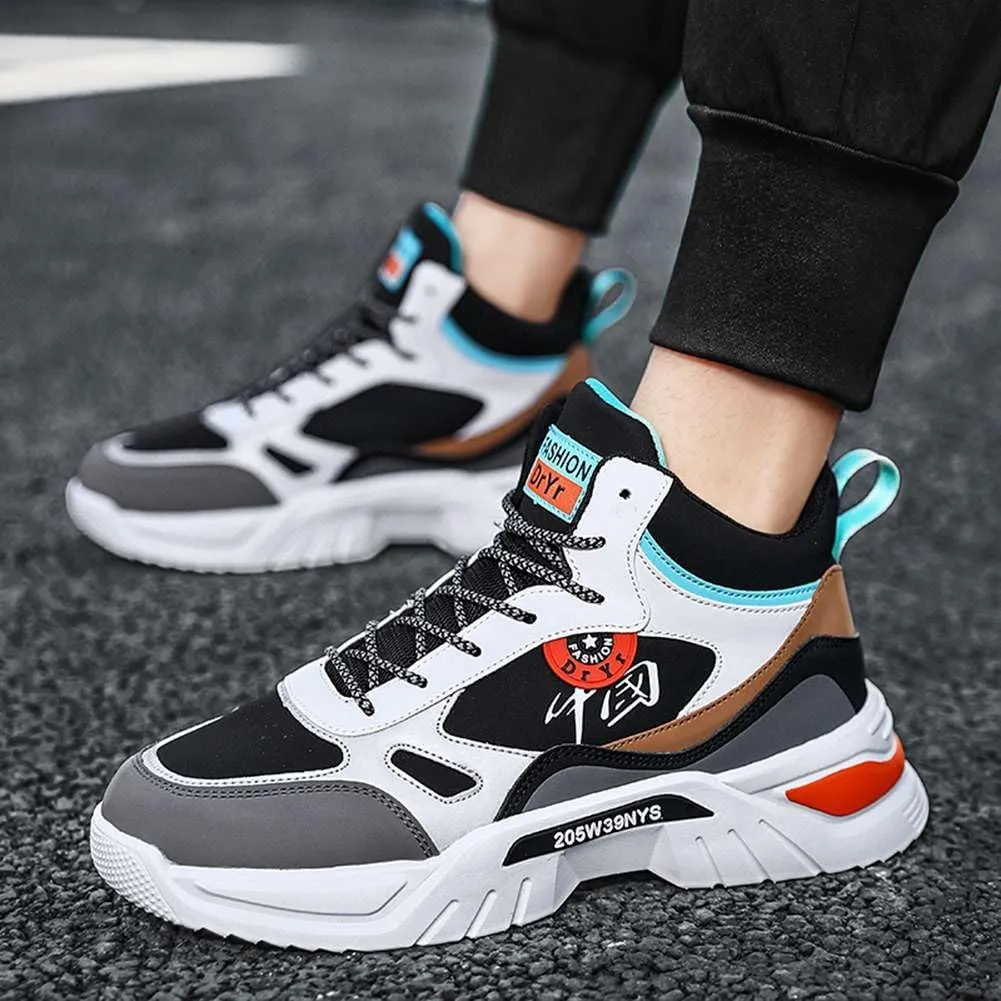 YAXE Unisex’s Lace-up Fashion Chunky Dad Sneakers