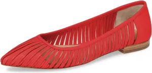 YDN Women Chic Pointed Toe Hollow Out Ballet Flats Caged Low Heel Slip On Comfy Pumps Shoes