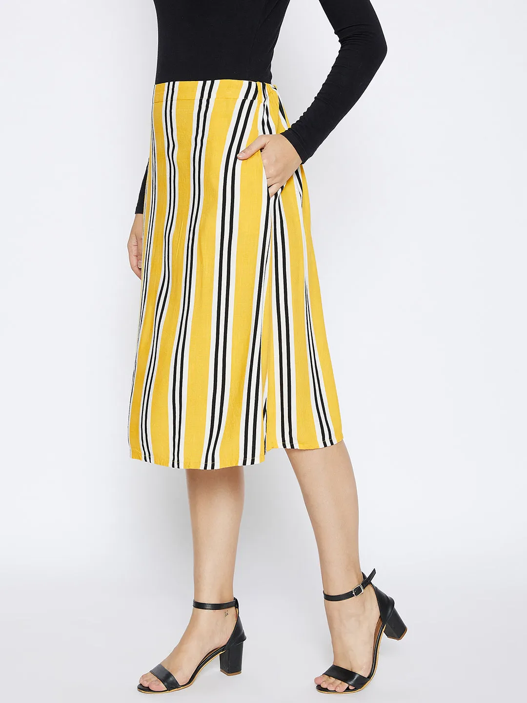 Yellow Striped Skirt