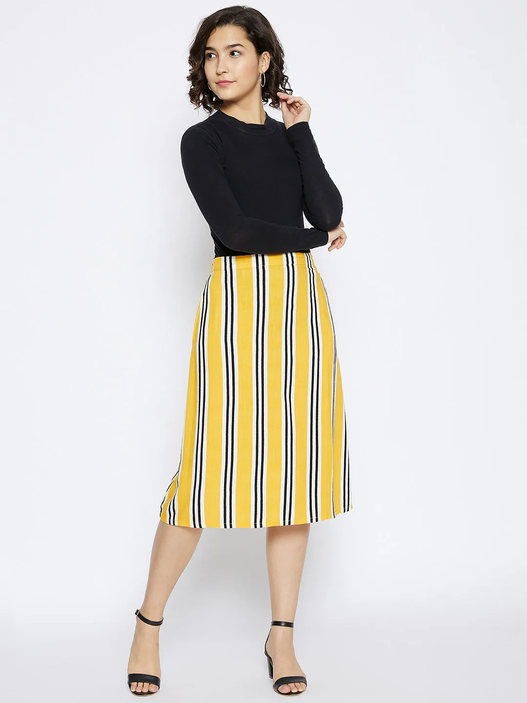 Yellow Striped Skirt