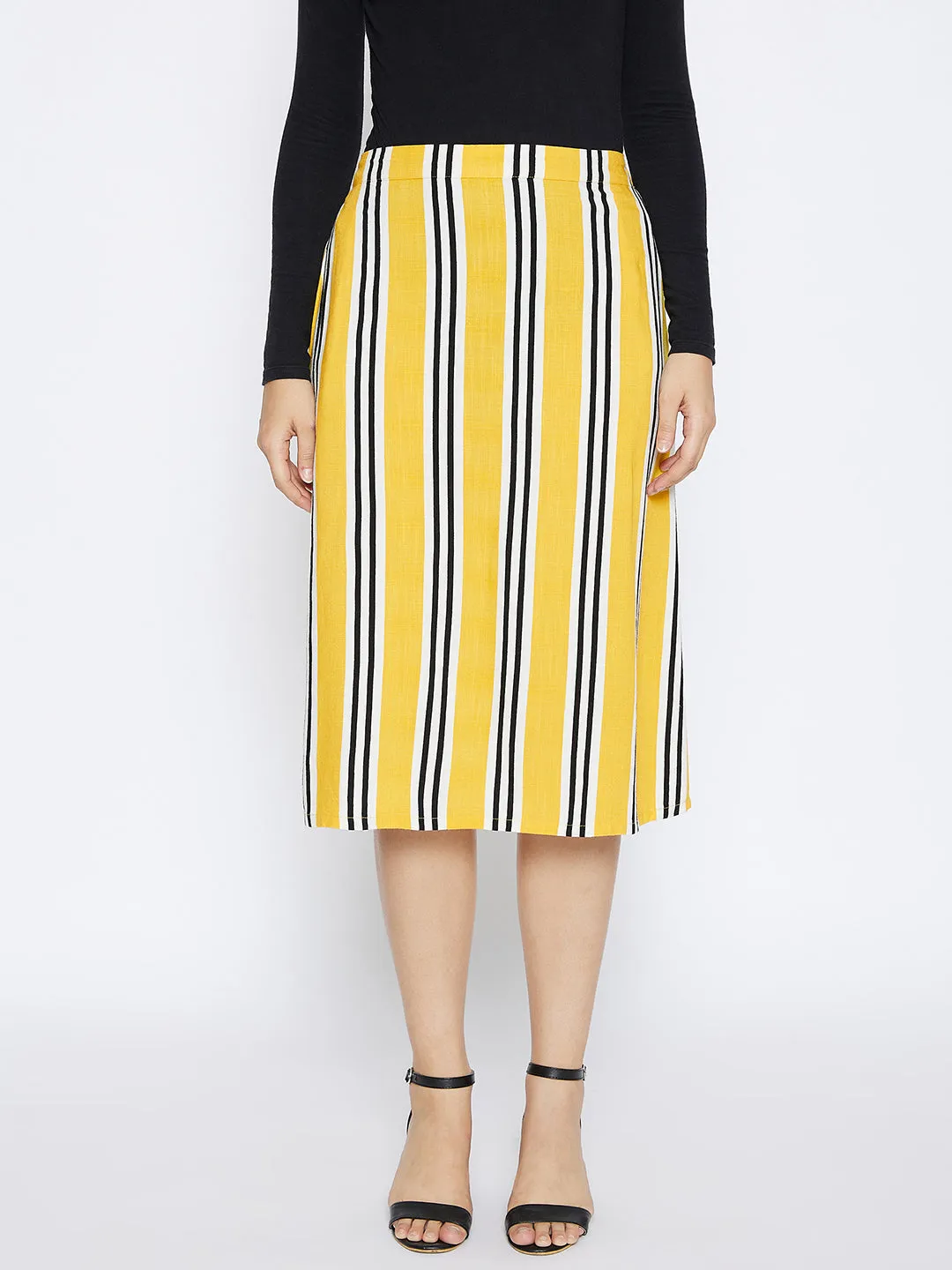 Yellow Striped Skirt