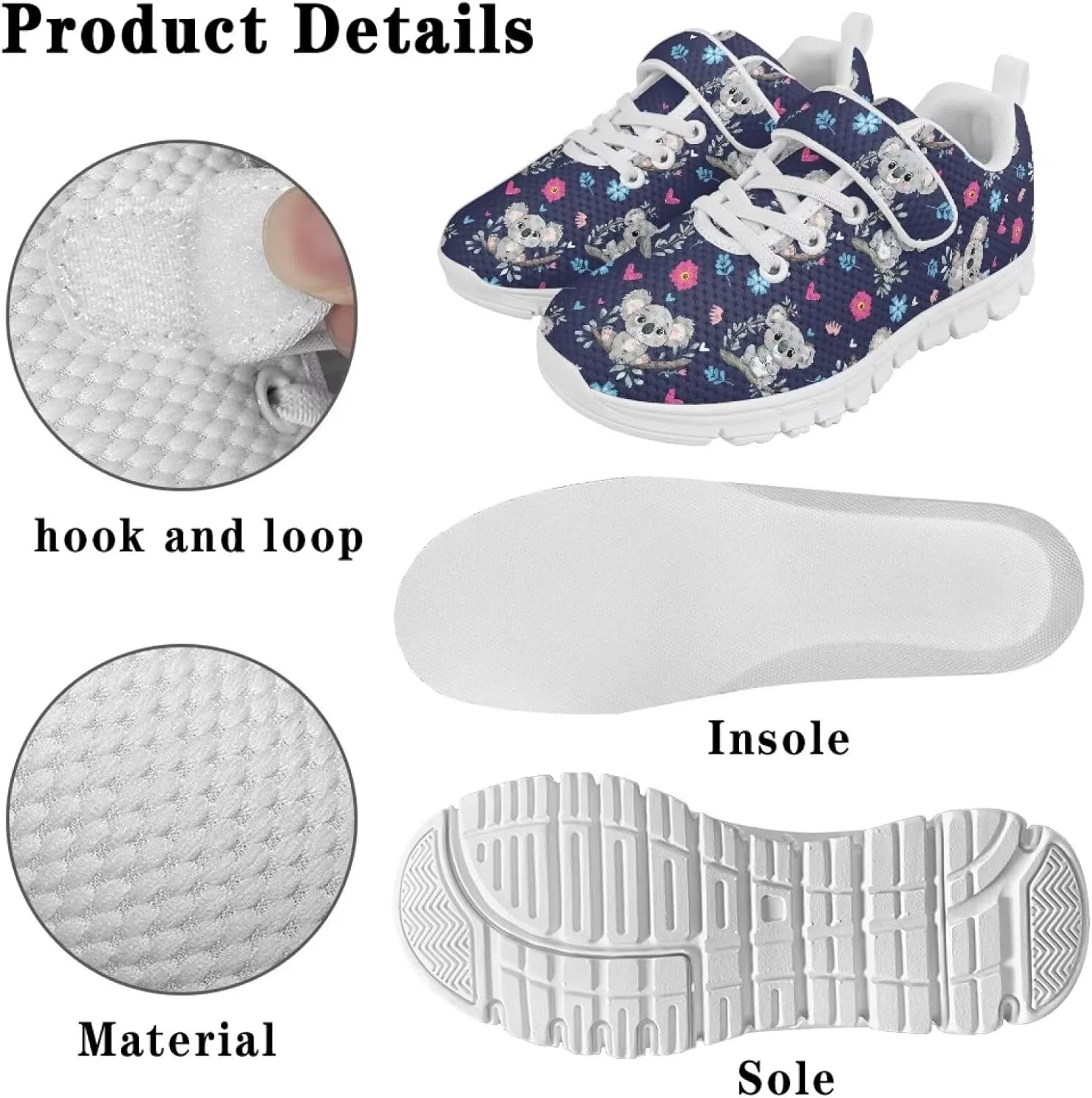 YEXIATODO Boys' Girls' Shoes Lightweight Slip On Casual Running Shoes Breathable Athletic Shoes Sneakers Size 13-2.5 Kids