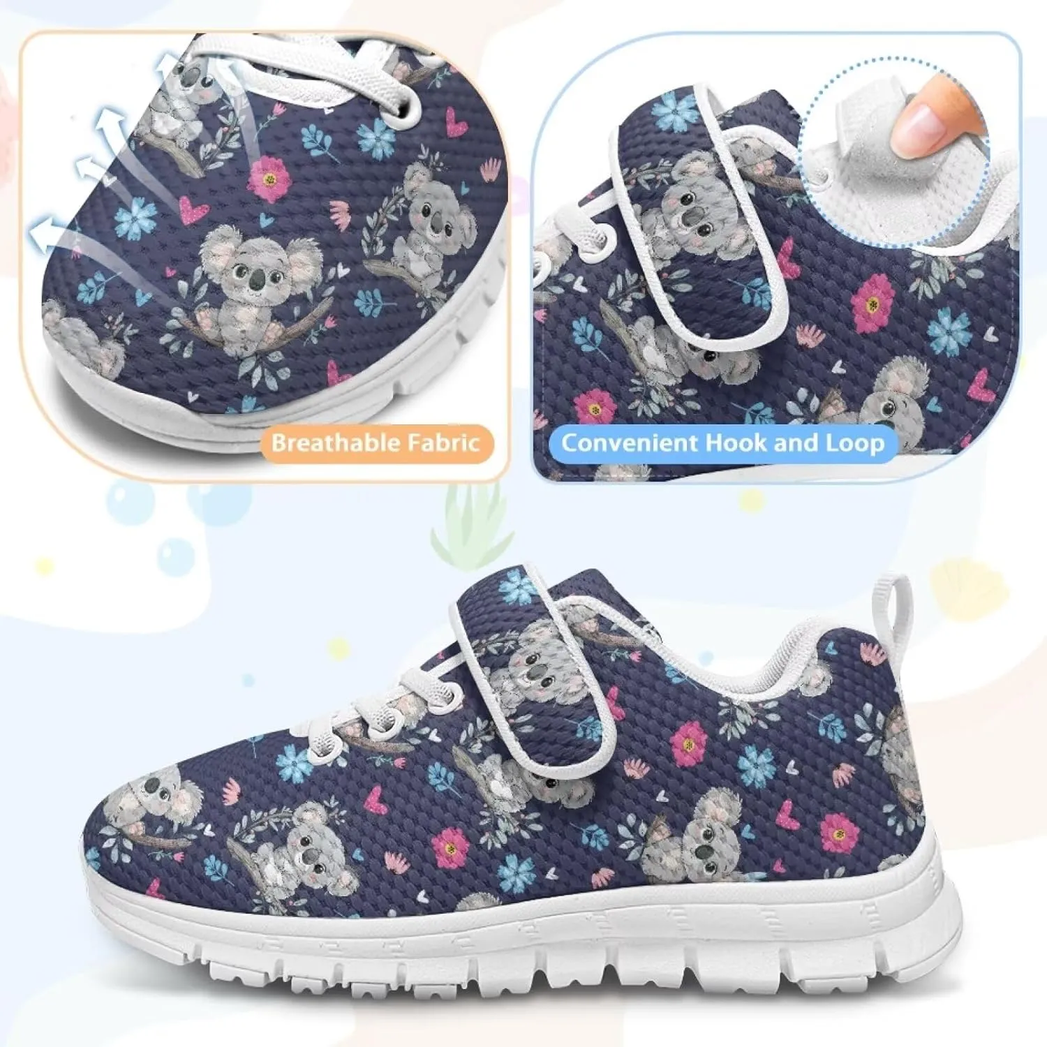 YEXIATODO Boys' Girls' Shoes Lightweight Slip On Casual Running Shoes Breathable Athletic Shoes Sneakers Size 13-2.5 Kids