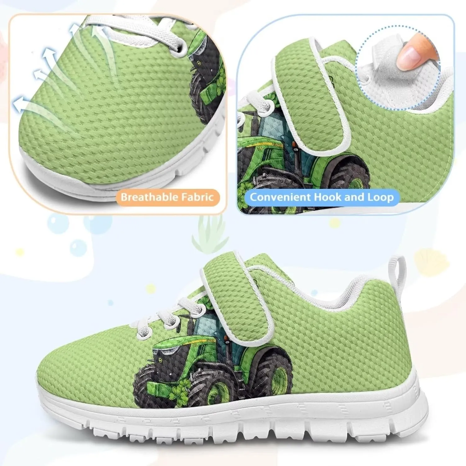 YEXIATODO Boys' Girls' Shoes Lightweight Slip On Casual Running Shoes Breathable Athletic Shoes Sneakers Size 13-2.5 Kids