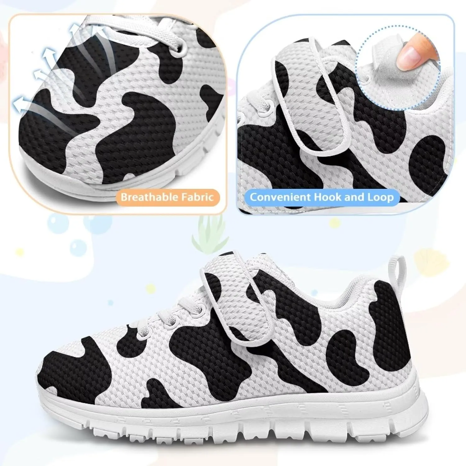 YEXIATODO Boy's Girl's Toddlers Sneakers Slip-On Lightweight Kids Casual Skin-Friendly Walking Running Shoes US Size 1-13