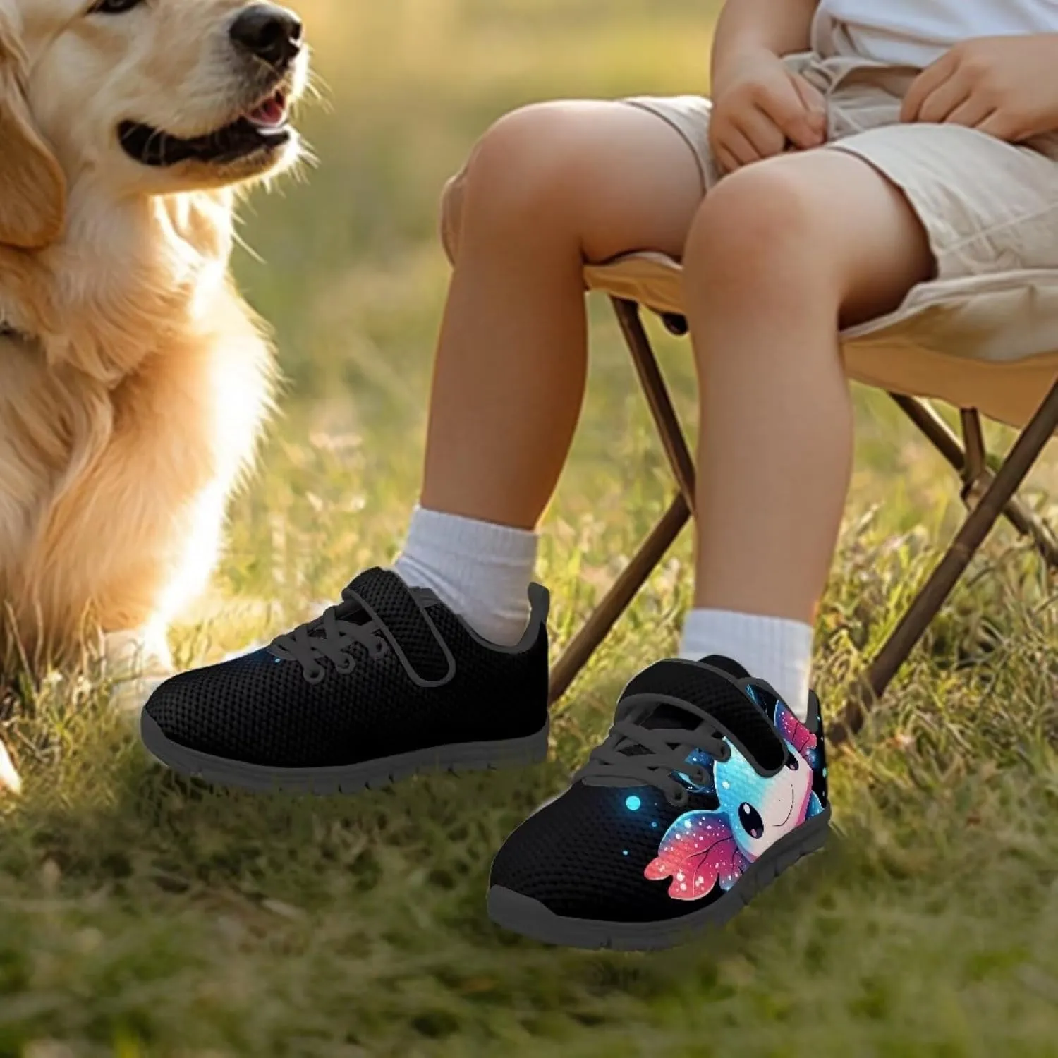 YEXIATODO Kids Slip On Sneakers Cool Print Youth Boys Girls Tennis Shoes Toddler Walking Shoes Size 1-13