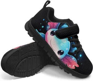 YEXIATODO Kids Slip On Sneakers Cool Print Youth Boys Girls Tennis Shoes Toddler Walking Shoes Size 1-13