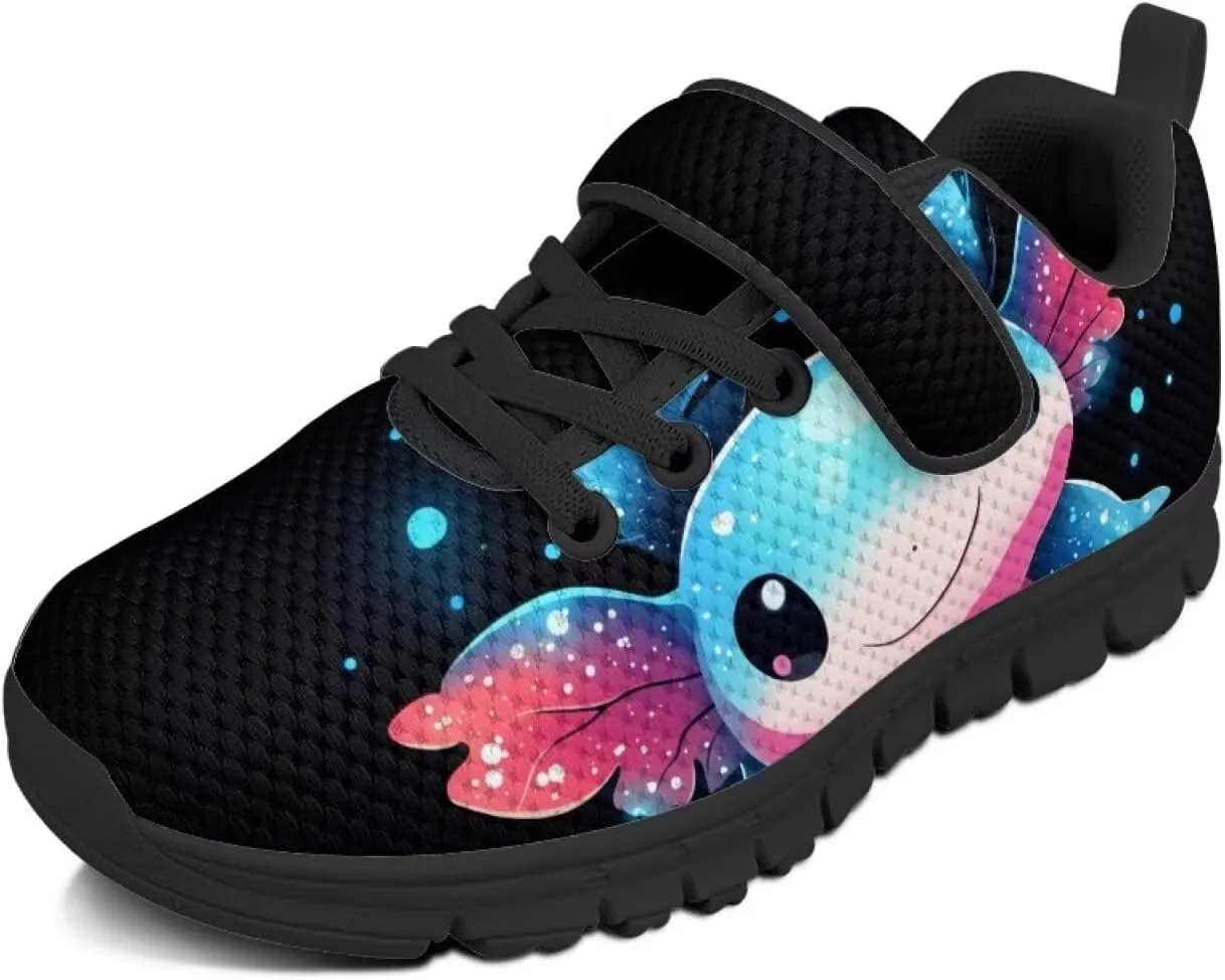 YEXIATODO Kids Slip On Sneakers Cool Print Youth Boys Girls Tennis Shoes Toddler Walking Shoes Size 1-13