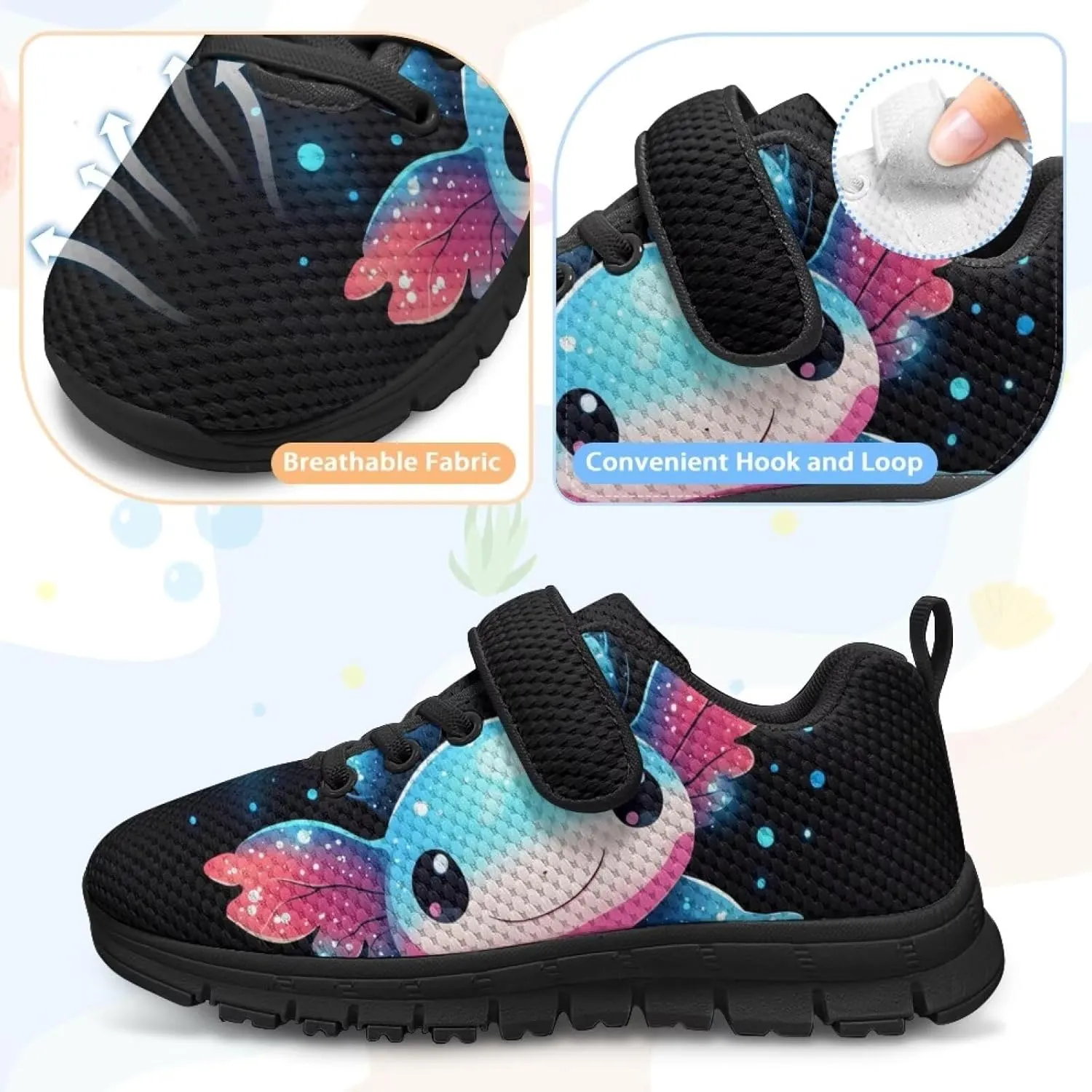 YEXIATODO Kids Slip On Sneakers Cool Print Youth Boys Girls Tennis Shoes Toddler Walking Shoes Size 1-13