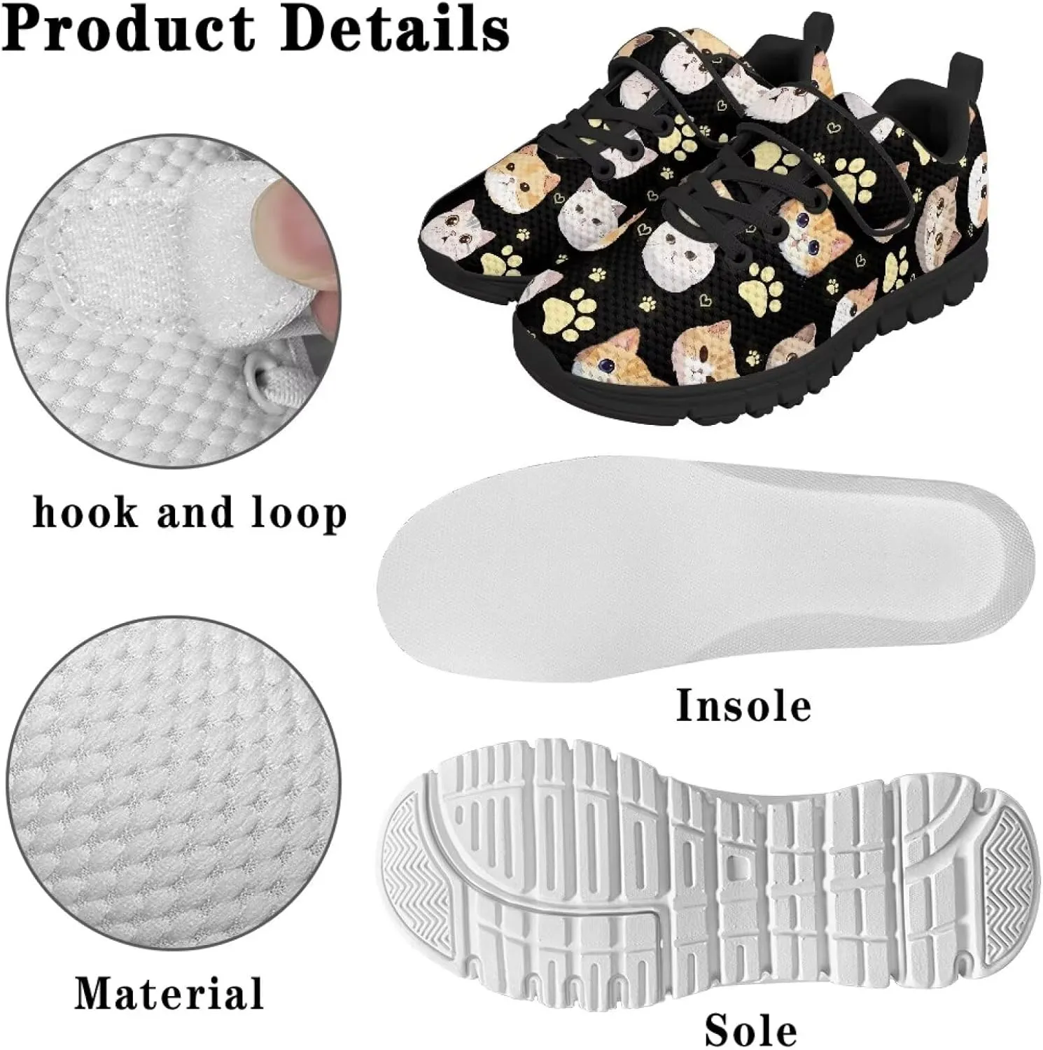YEXIATODO Kids Slip On Sneakers Cool Print Youth Boys Girls Tennis Shoes Toddler Walking Shoes Size 1-13