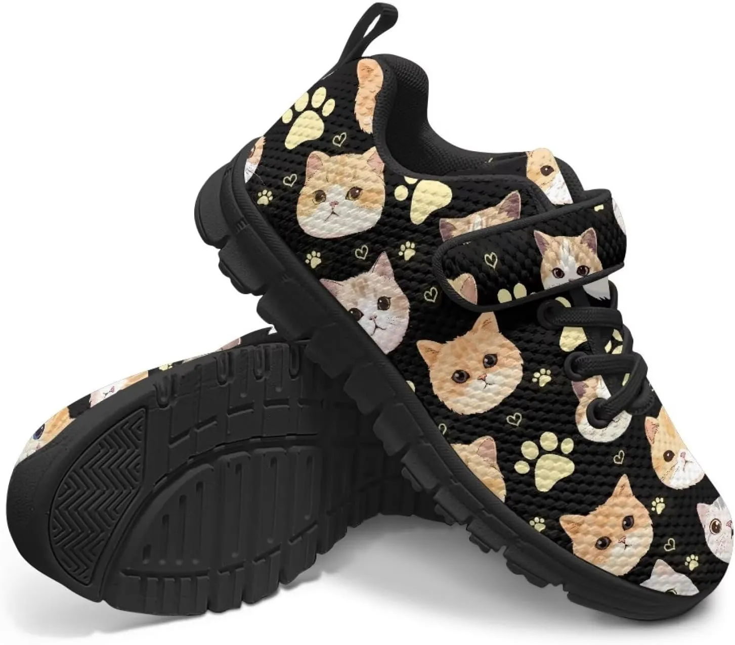 YEXIATODO Kids Slip On Sneakers Cool Print Youth Boys Girls Tennis Shoes Toddler Walking Shoes Size 1-13