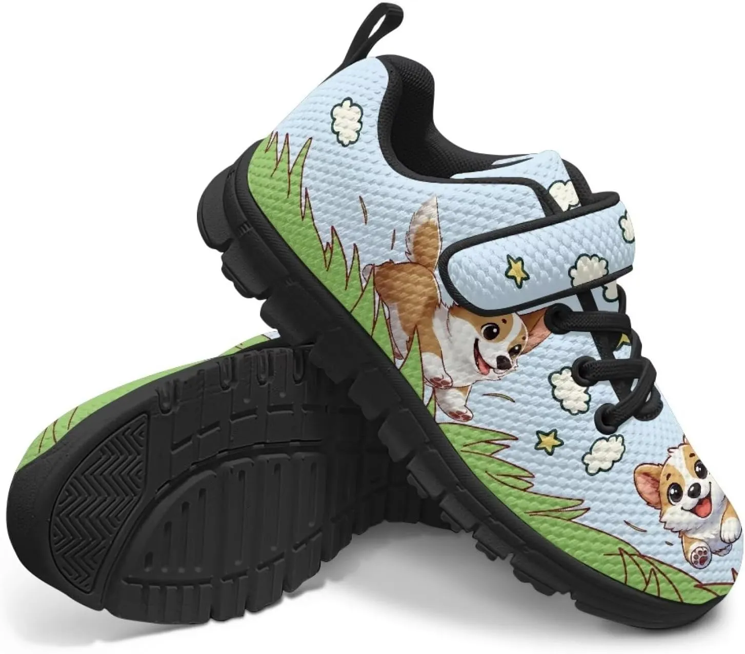 YEXIATODO Little Kids Sneakers Slip On Tennis Shoes Low Top Lace Up Running Shoes Girls Boys School Shoes Size 1-13