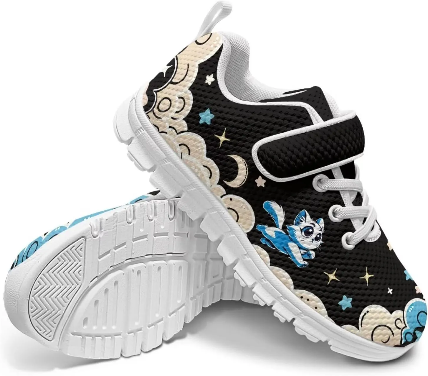 YEXIATODO Little Kids Sneakers Slip On Tennis Shoes Low Top Lace Up Running Shoes Girls Boys School Shoes US Size 1-13