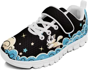 YEXIATODO Little Kids Sneakers Slip On Tennis Shoes Low Top Lace Up Running Shoes Girls Boys School Shoes US Size 1-13
