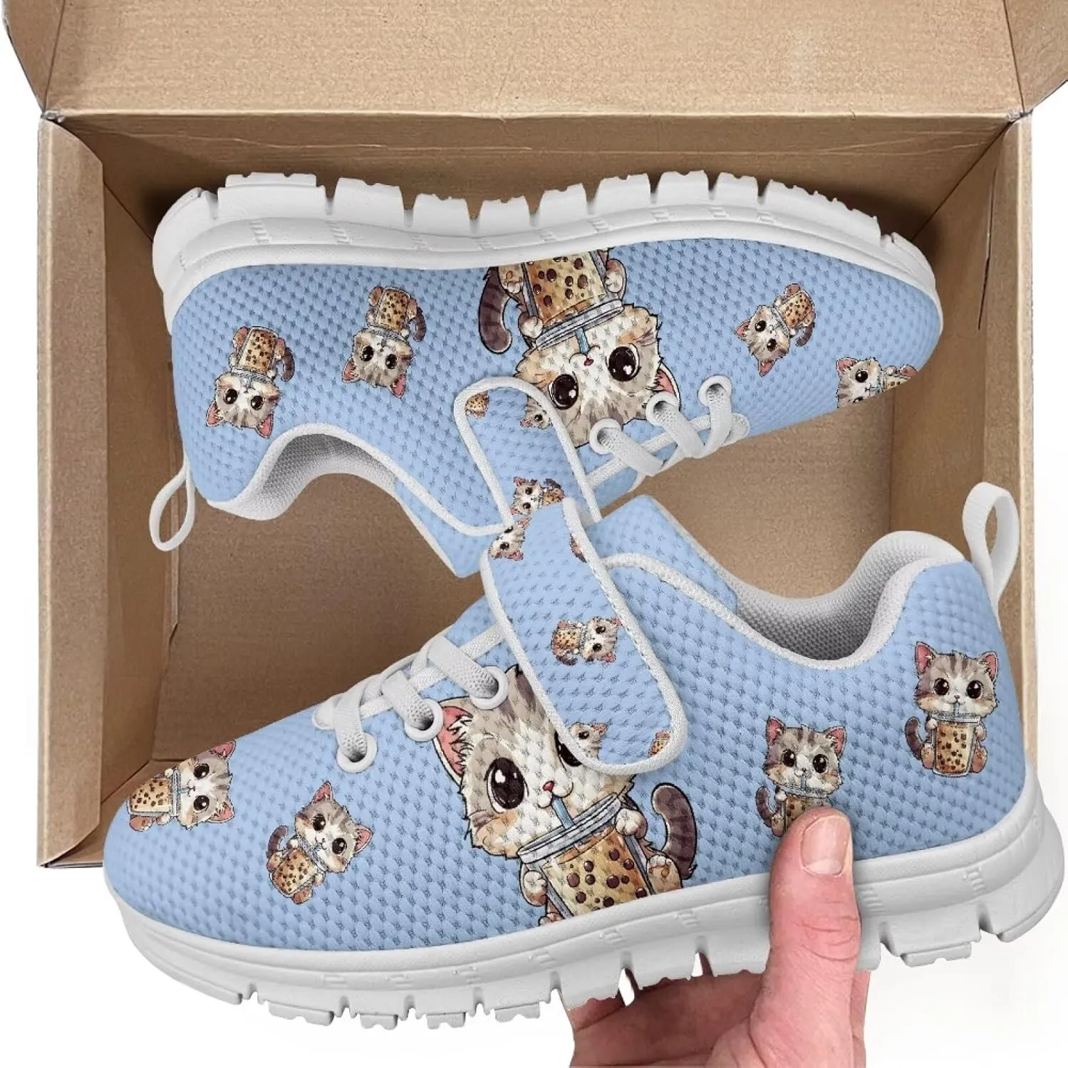 YEXIATODO Slip On Shoes Girls Boys Wide Shoes Kids Shoes No Tie Shoelaces Running Sneakers Tennis Shoes 11-2.5