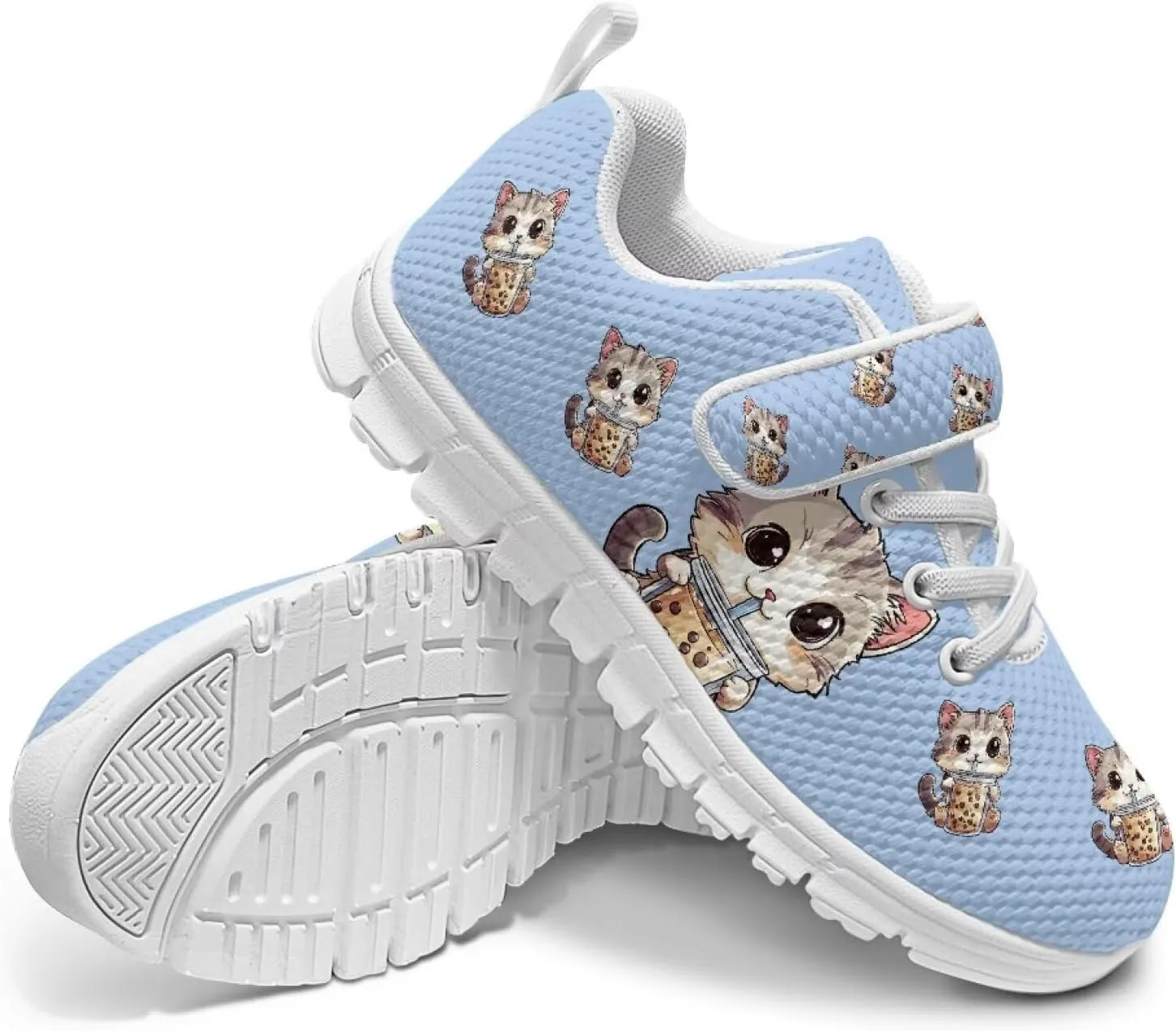 YEXIATODO Slip On Shoes Girls Boys Wide Shoes Kids Shoes No Tie Shoelaces Running Sneakers Tennis Shoes 11-2.5