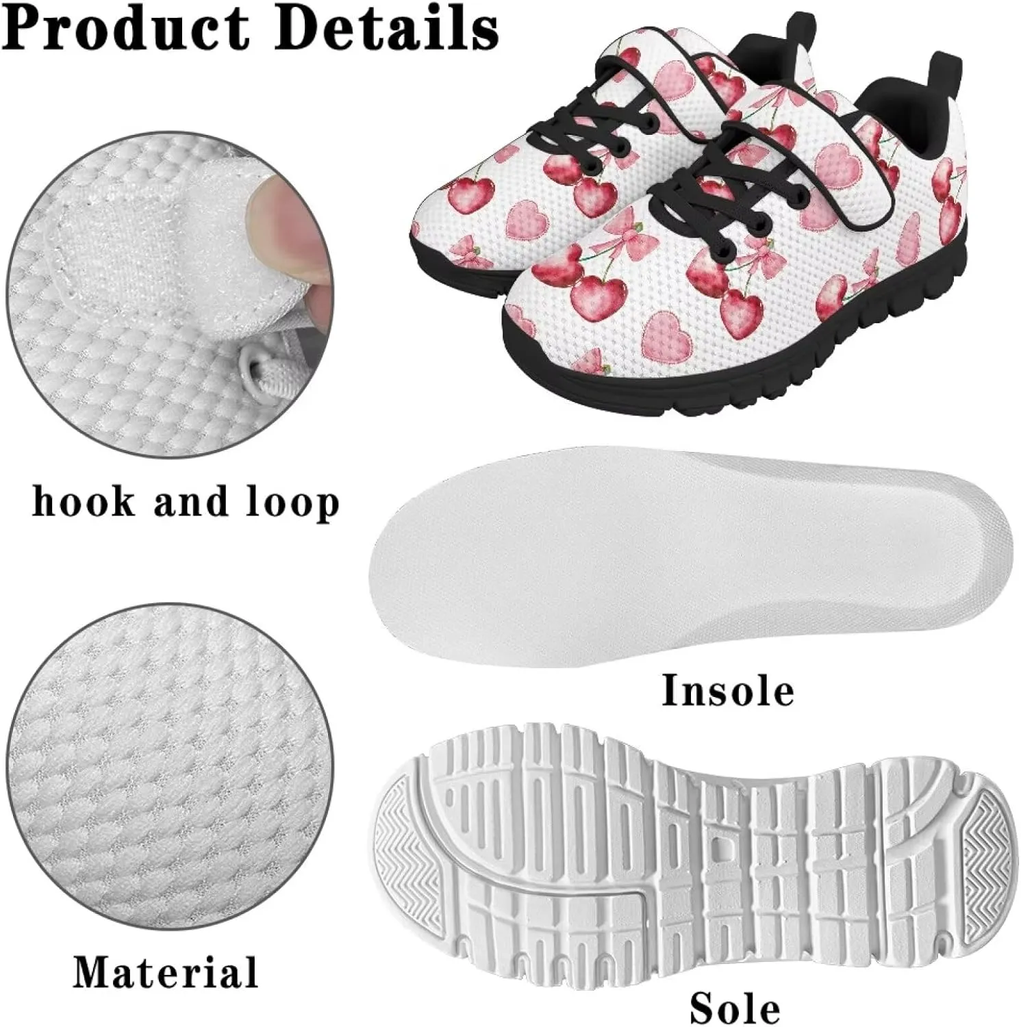 YEXIATODO Sneakers for Girls Boys Toddlers Slip on Shoes Hands Free Shook and Loop chool Shoes Athletic Shoes 1-13